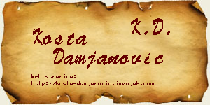 Kosta Damjanović vizit kartica